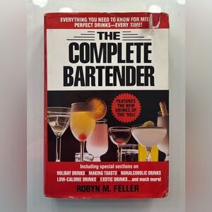 The Complete Bartender Book – Vintage 90s Mixology Guide – Hardcover – Recipes